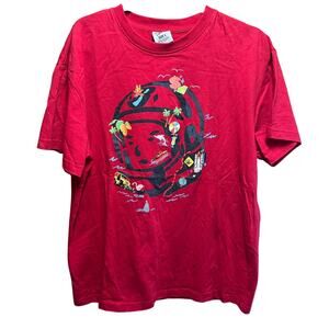 Billionaire Boys Club Red Graphic Short Sleeve Tee